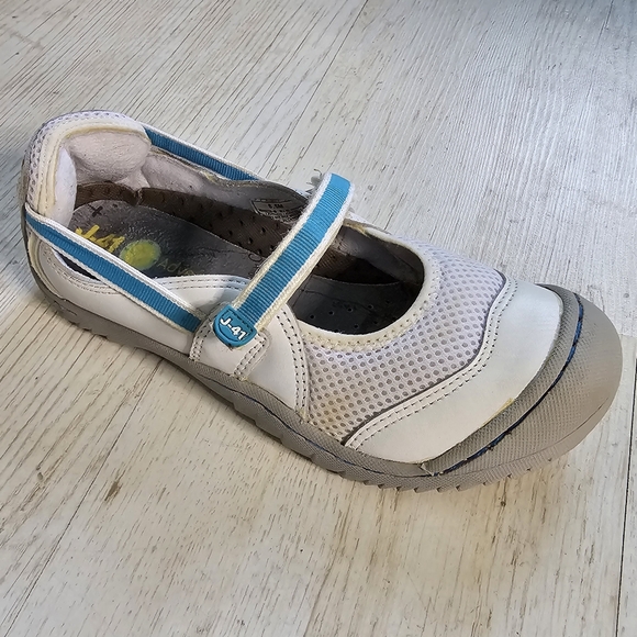 J-41 Rebirth Mary Jane Velcro rugged hiking shoes-white/blue size 6.5 - Picture 9 of 14